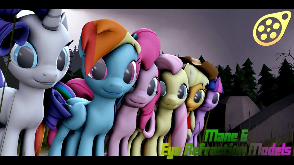 Mane 6 Eye Refraction Models | SFM